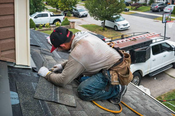 Professional Emergency Roof Repair technician working in Waverly, IL